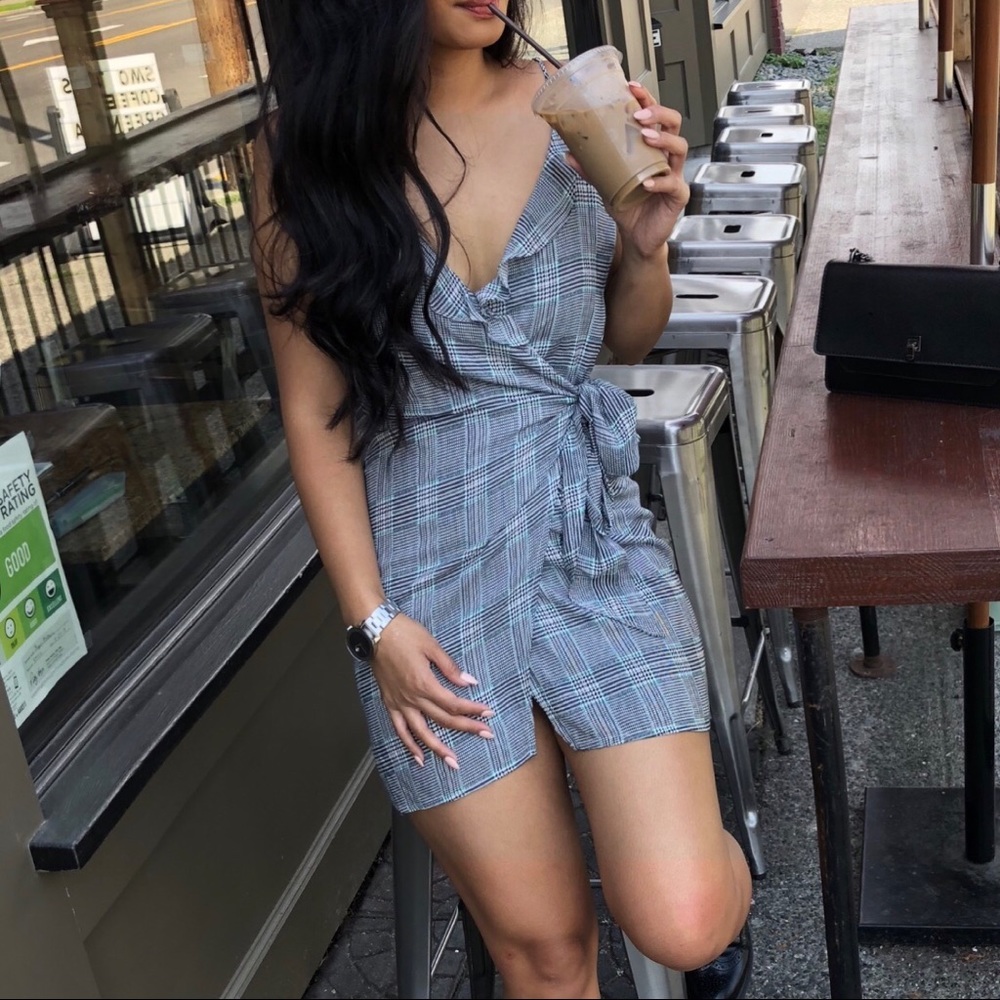 Cotton Candy Micro Plaid Skater Dress